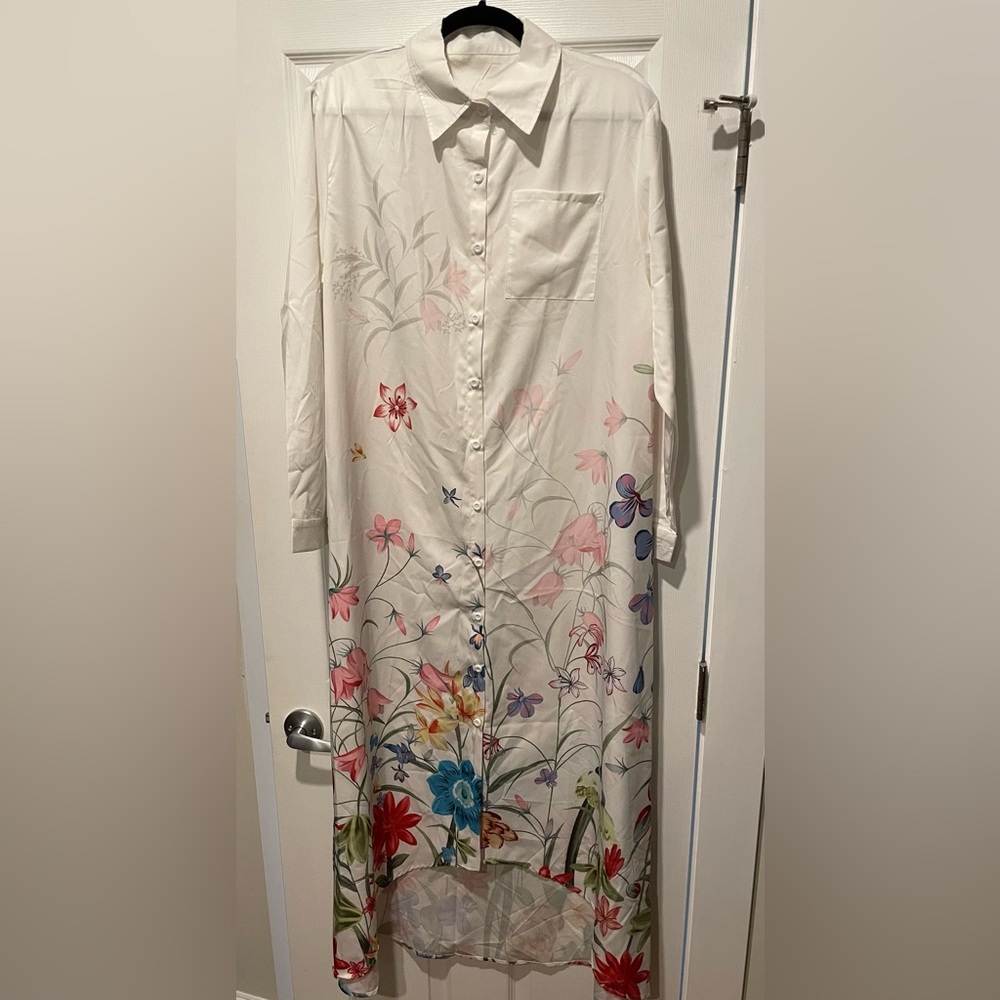 High/low Maxi Shirt-dress (L)